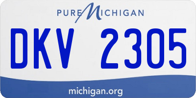 MI license plate DKV2305