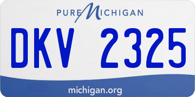 MI license plate DKV2325