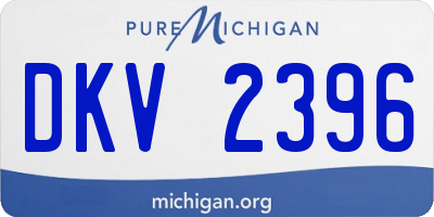 MI license plate DKV2396