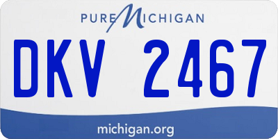 MI license plate DKV2467