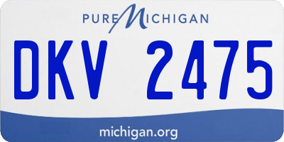MI license plate DKV2475