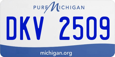 MI license plate DKV2509