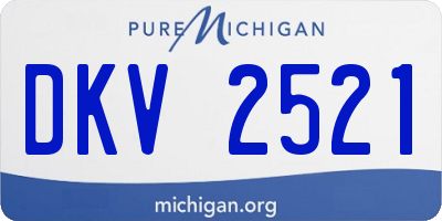 MI license plate DKV2521