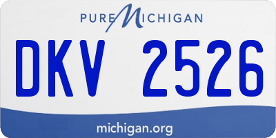 MI license plate DKV2526