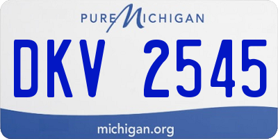 MI license plate DKV2545