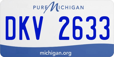 MI license plate DKV2633