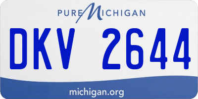 MI license plate DKV2644