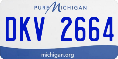 MI license plate DKV2664