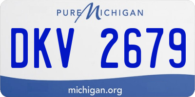 MI license plate DKV2679