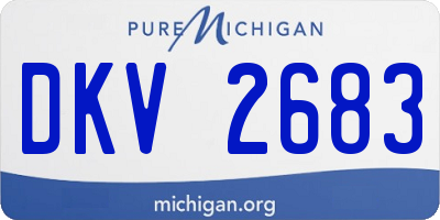 MI license plate DKV2683