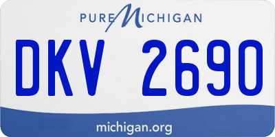 MI license plate DKV2690