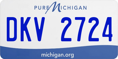 MI license plate DKV2724