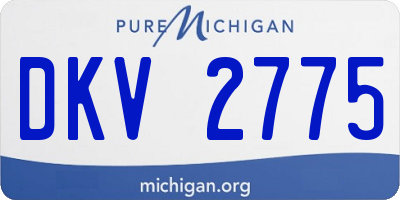 MI license plate DKV2775