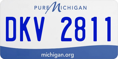 MI license plate DKV2811