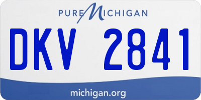 MI license plate DKV2841