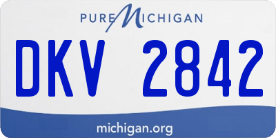 MI license plate DKV2842