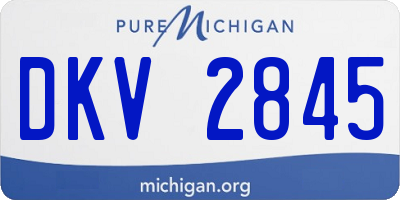 MI license plate DKV2845