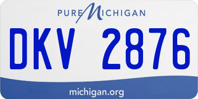 MI license plate DKV2876