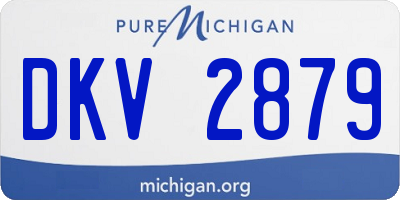 MI license plate DKV2879