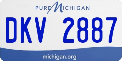MI license plate DKV2887