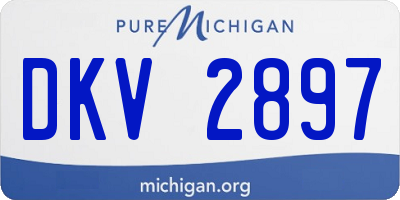 MI license plate DKV2897