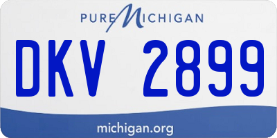 MI license plate DKV2899