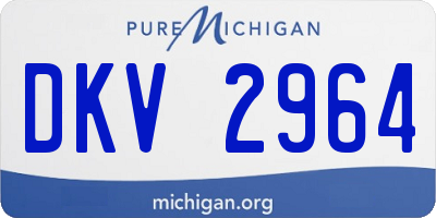 MI license plate DKV2964
