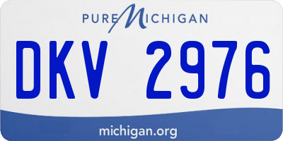MI license plate DKV2976