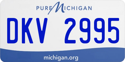 MI license plate DKV2995