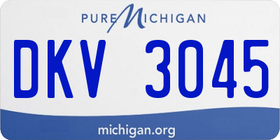MI license plate DKV3045