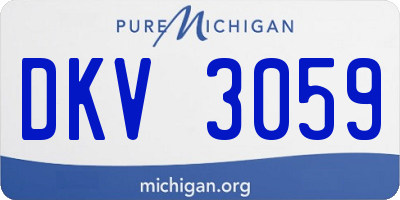 MI license plate DKV3059