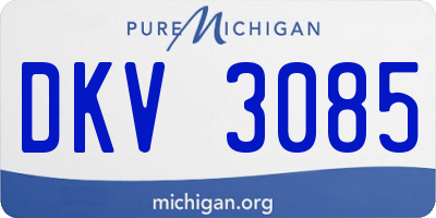 MI license plate DKV3085