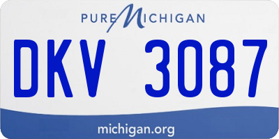 MI license plate DKV3087