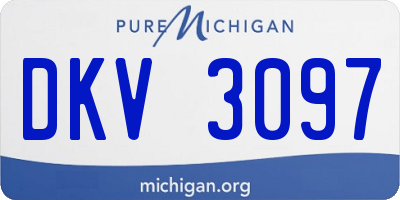 MI license plate DKV3097