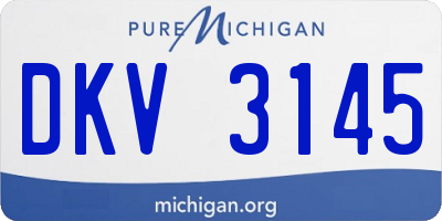 MI license plate DKV3145