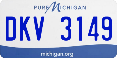 MI license plate DKV3149