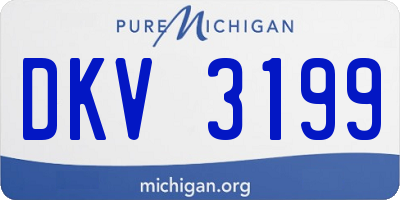 MI license plate DKV3199