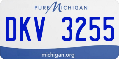 MI license plate DKV3255