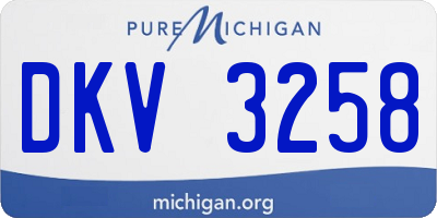 MI license plate DKV3258