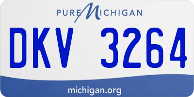 MI license plate DKV3264