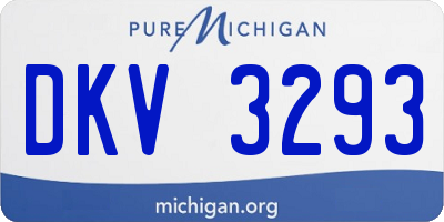 MI license plate DKV3293