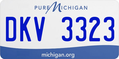 MI license plate DKV3323