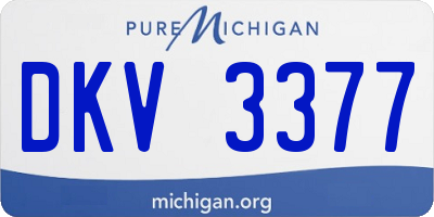 MI license plate DKV3377