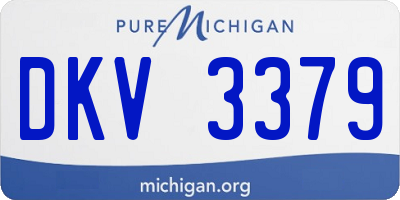 MI license plate DKV3379