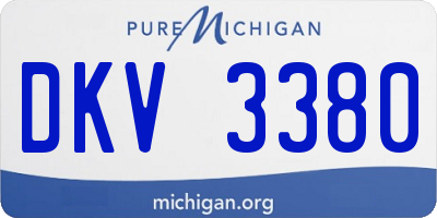 MI license plate DKV3380