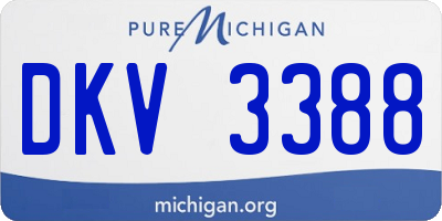 MI license plate DKV3388