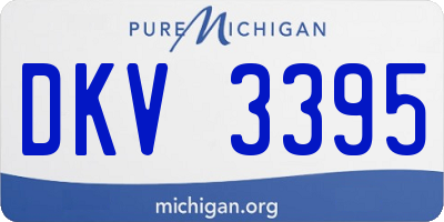 MI license plate DKV3395