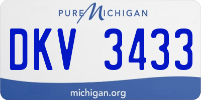 MI license plate DKV3433