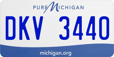 MI license plate DKV3440