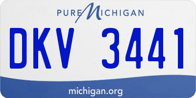 MI license plate DKV3441